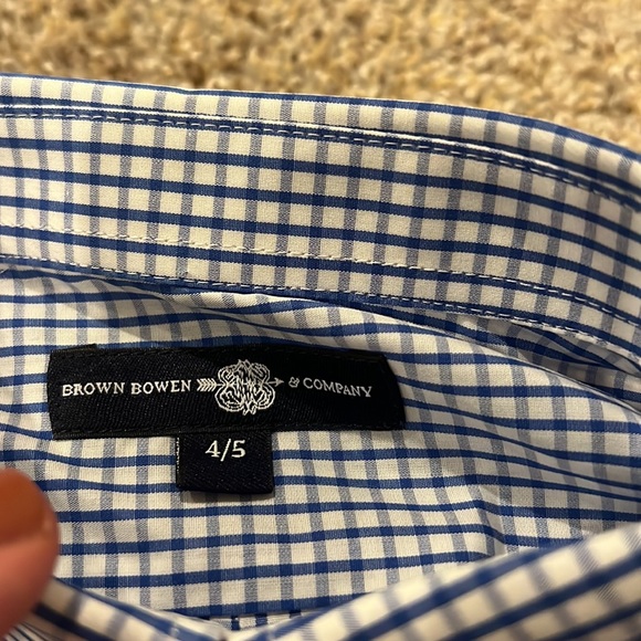 NWT Brown Bowen & Company Arrow Button Down Broughton St blue 4/5 - Picture 3 of 4